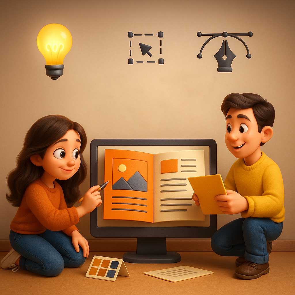 فرایند طراحی بروشور-لیراوب
